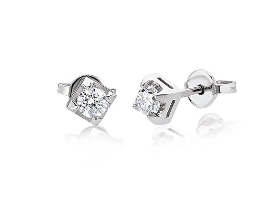 Earrings Crieri Woman in White Gold Diamante 0.15 Ct OPLICK015WG1000 - OPLICK015WG1000